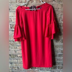 Tommy Hilfiger Gray Pleated Puff Sleeve Sundress